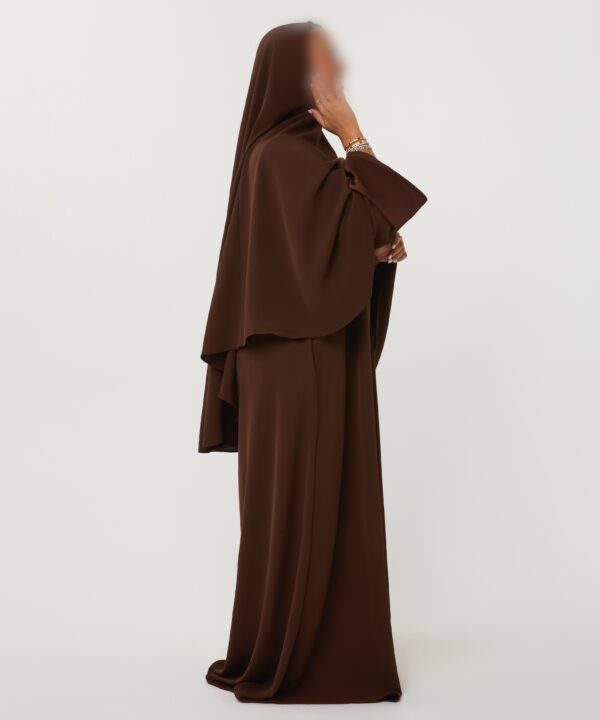 Alternative view of LIGHTWEIGHT ABAYA GHIMAARSET BROWN
