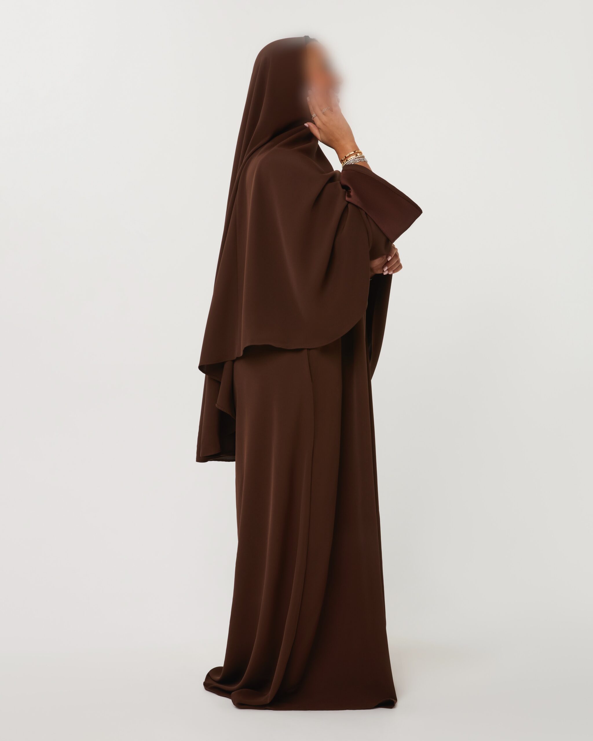 LIGHTWEIGHT ABAYA GHIMAARSET BROWN - Afbeelding 2