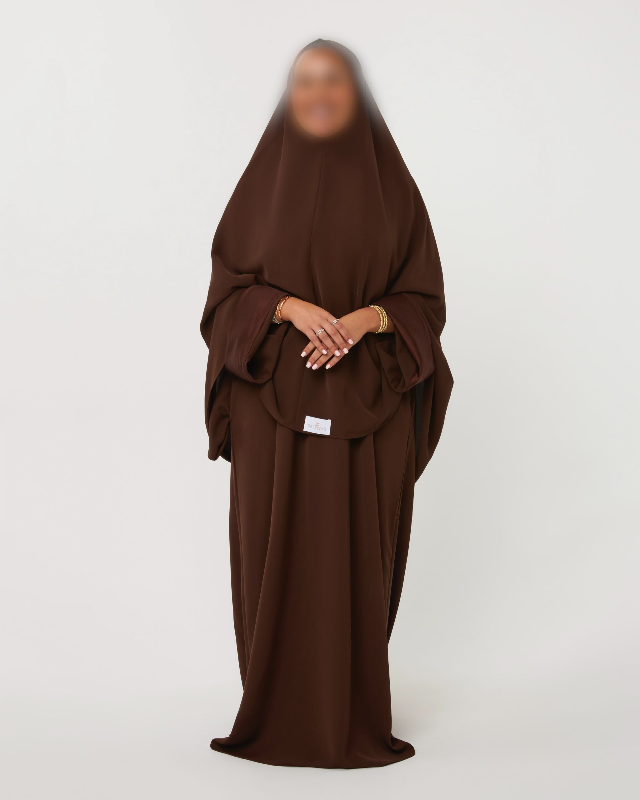 LIGHTWEIGHT ABAYA GHIMAARSET BROWN - Afbeelding 5