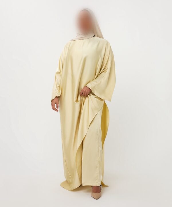 Alternative view of KAFTANDRESS WITH PANTS YELLOW