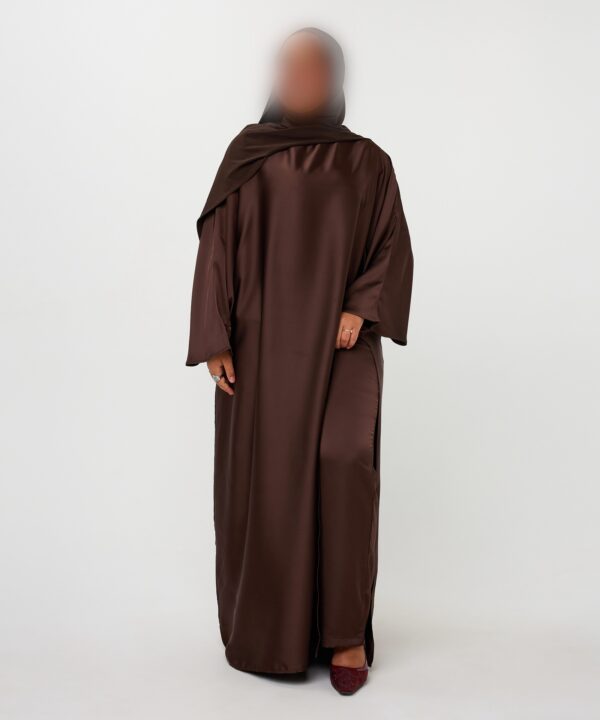 Alternative view of KAFTANDRESS WITH PANTS DARKBROWN