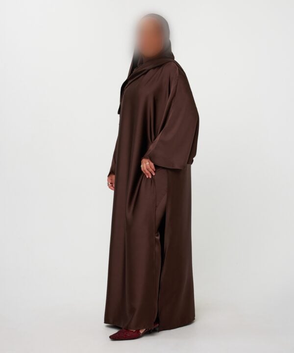 KAFTANDRESS WITH PANTS DARKBROWN