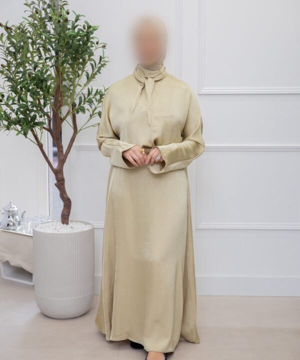 SATIN SKIRT SET LEAF