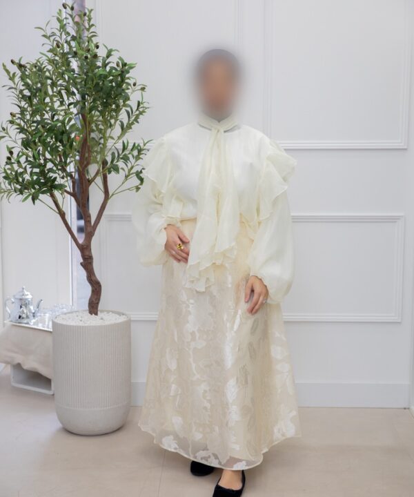 PRINT SKIRT OFFWHITE