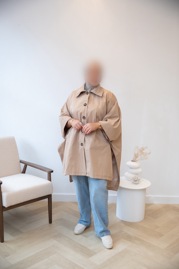 OVERSIZED TRENCHCOAT CAMEL - Afbeelding 3