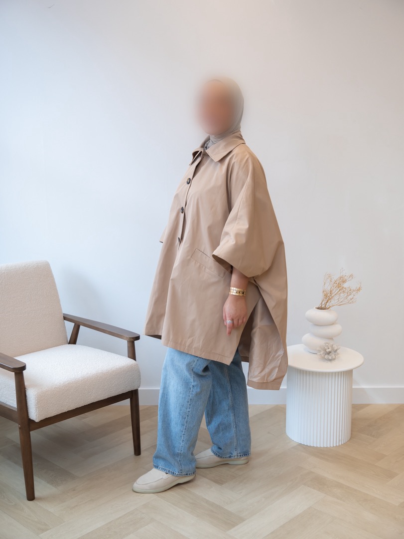 OVERSIZED TRENCHCOAT CAMEL - Afbeelding 2