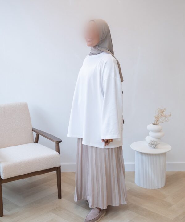 Alternative view of OVERSIZED COTTON T-SHIRT WHITE