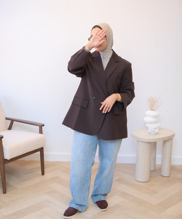 OVERSIZED BLAZER BROWN