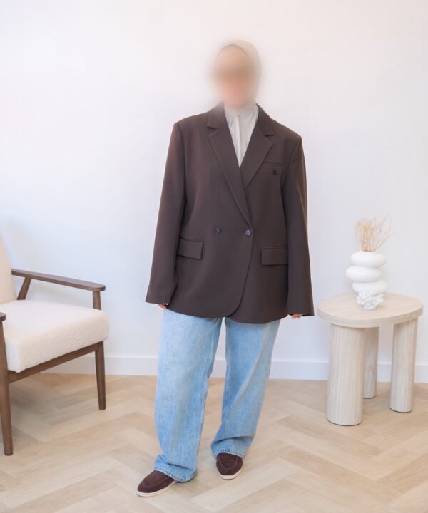 Alternative view of OVERSIZED BLAZER BROWN