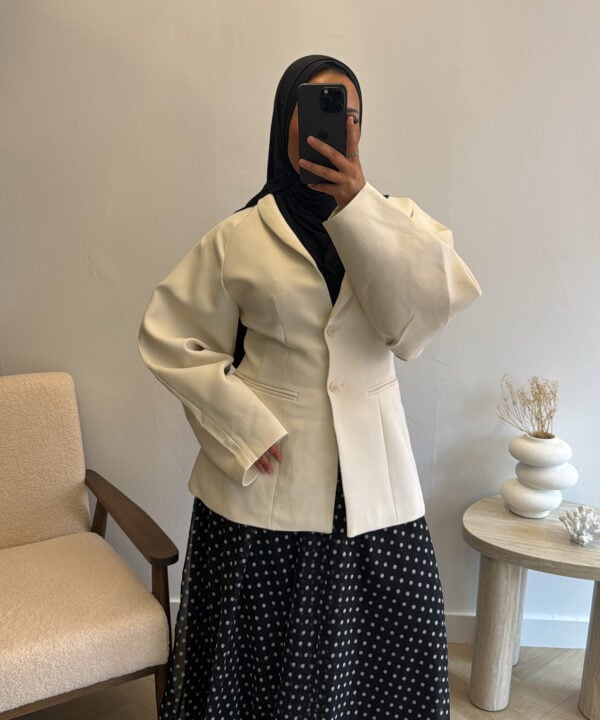 DETAIL BLAZER  CREAM