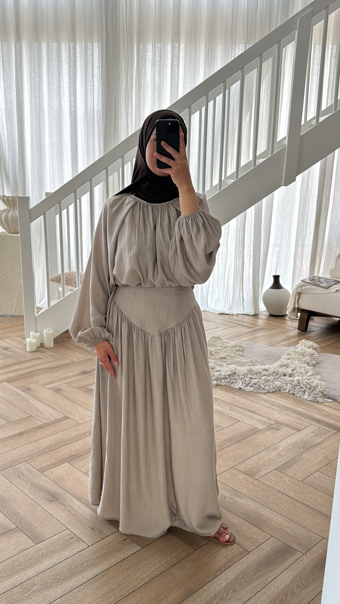 SKIRT SET TAUPE