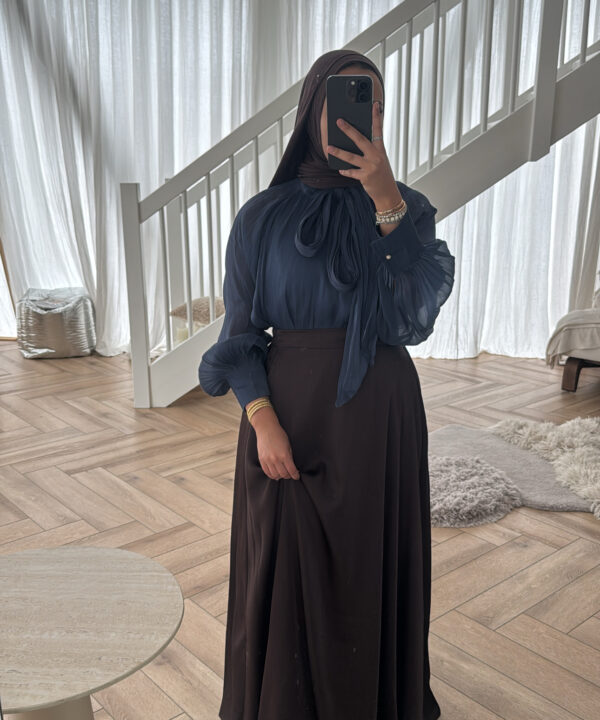 CHIFFON BLOUSE NAVY