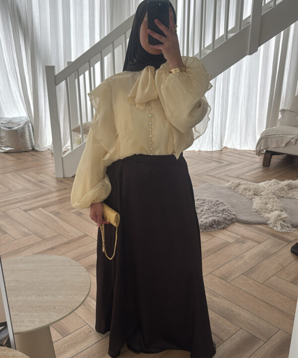 RUFFLE BLOUSE GEEL