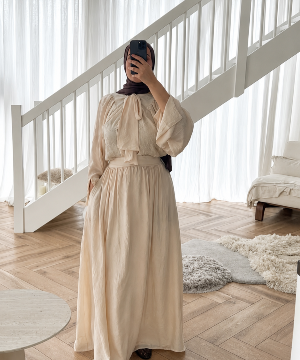SKIRT SET MET STRIK CREAM