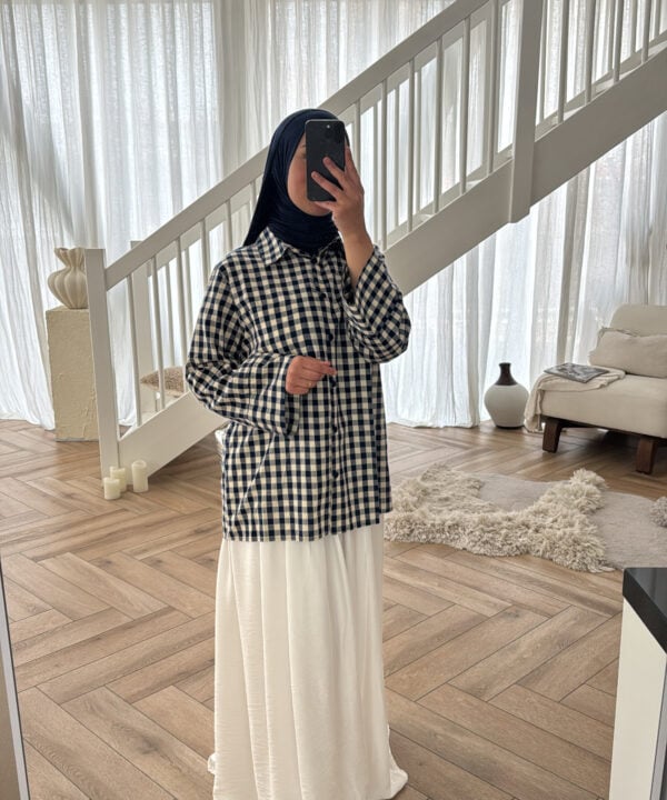 Alternative view of PRINT BLOUSE DARKBLUE