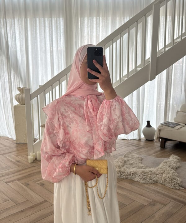 PRINT BLOUSE PINK