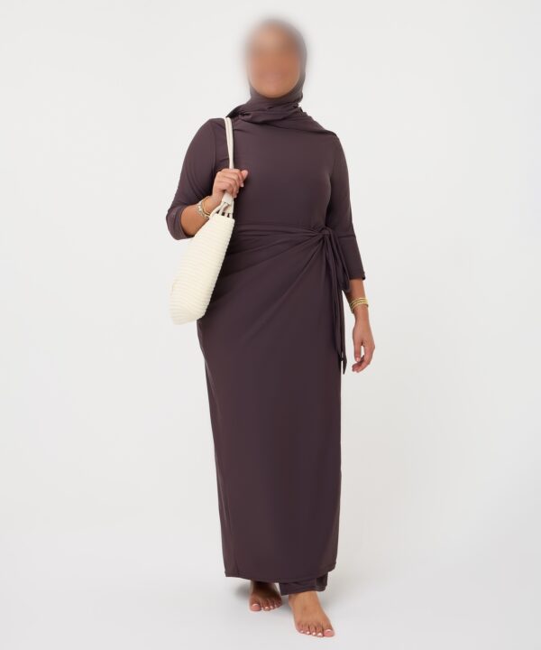 SKIRT SET BURKINI PURPLEBROWN