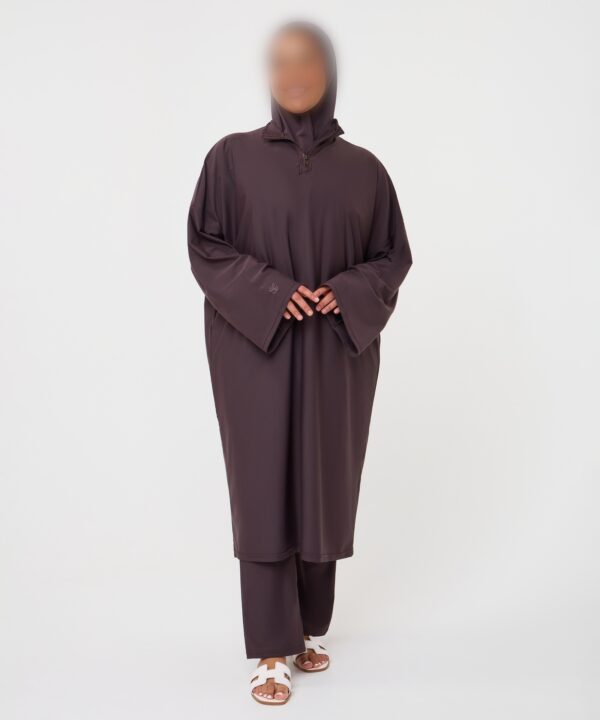 Alternative view of OVERSIZED MIDI BURKINI PURPLEBROWN