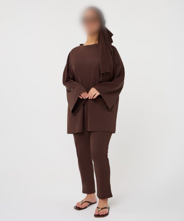 OVERSIZED BURKINI LEGGING DARKBROWN