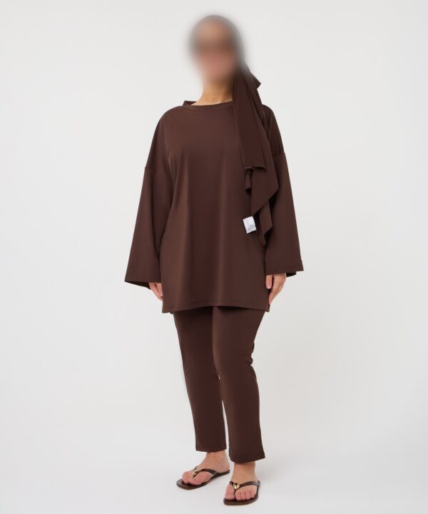 Alternative view of OVERSIZED BURKINI LEGGING DARKBROWN
