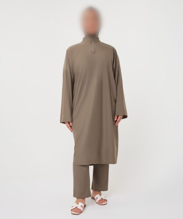 Alternative view of OVERSIZED MIDI BURKINI TAUPE